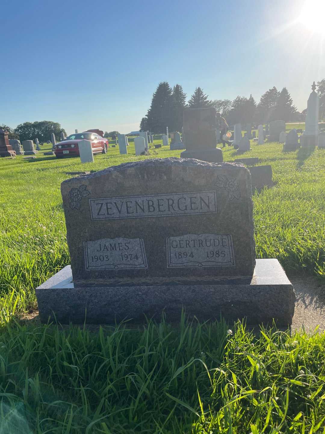 James Zevenbergen's grave. Photo 1
