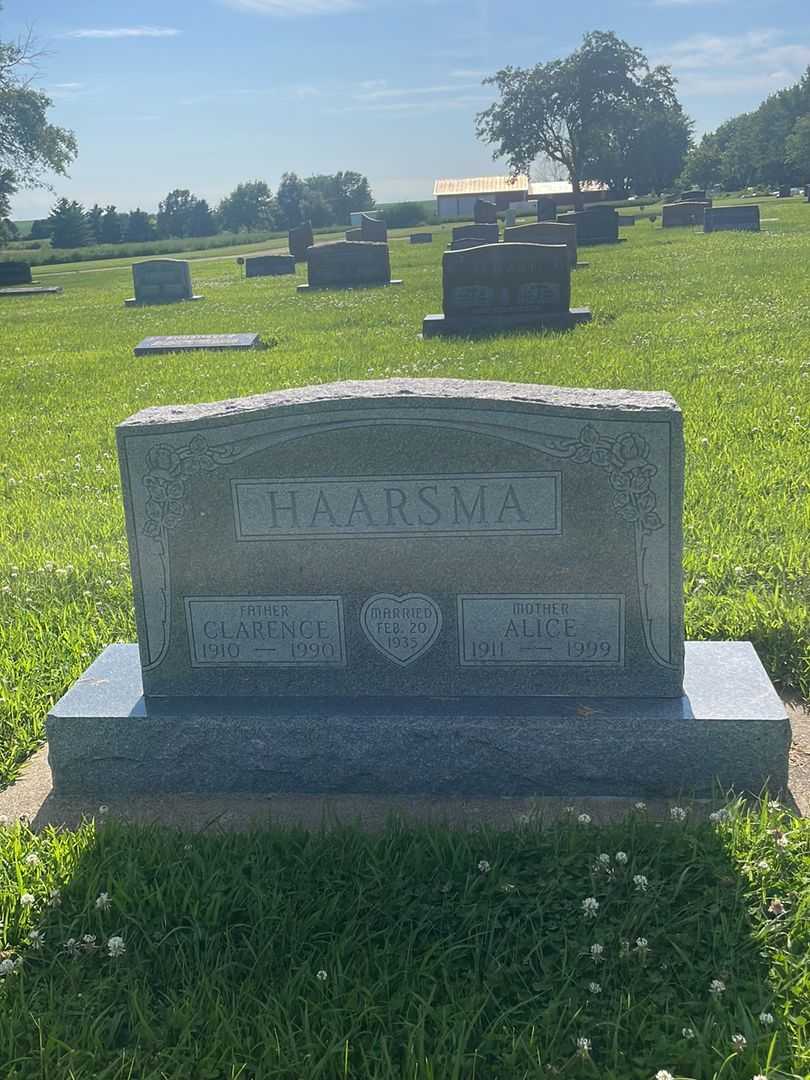 Clarence Haarsma's grave. Photo 1
