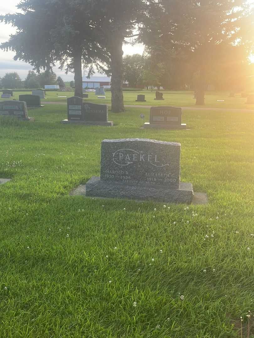 Harold R. Paekel's grave. Photo 2