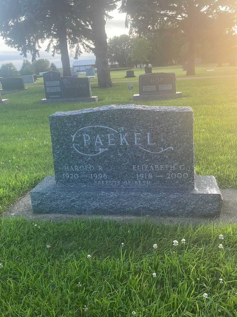 Harold R. Paekel's grave. Photo 1