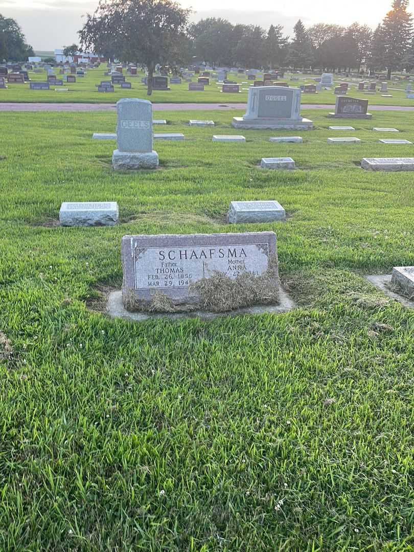 Thomas Schaafsma's grave. Photo 2