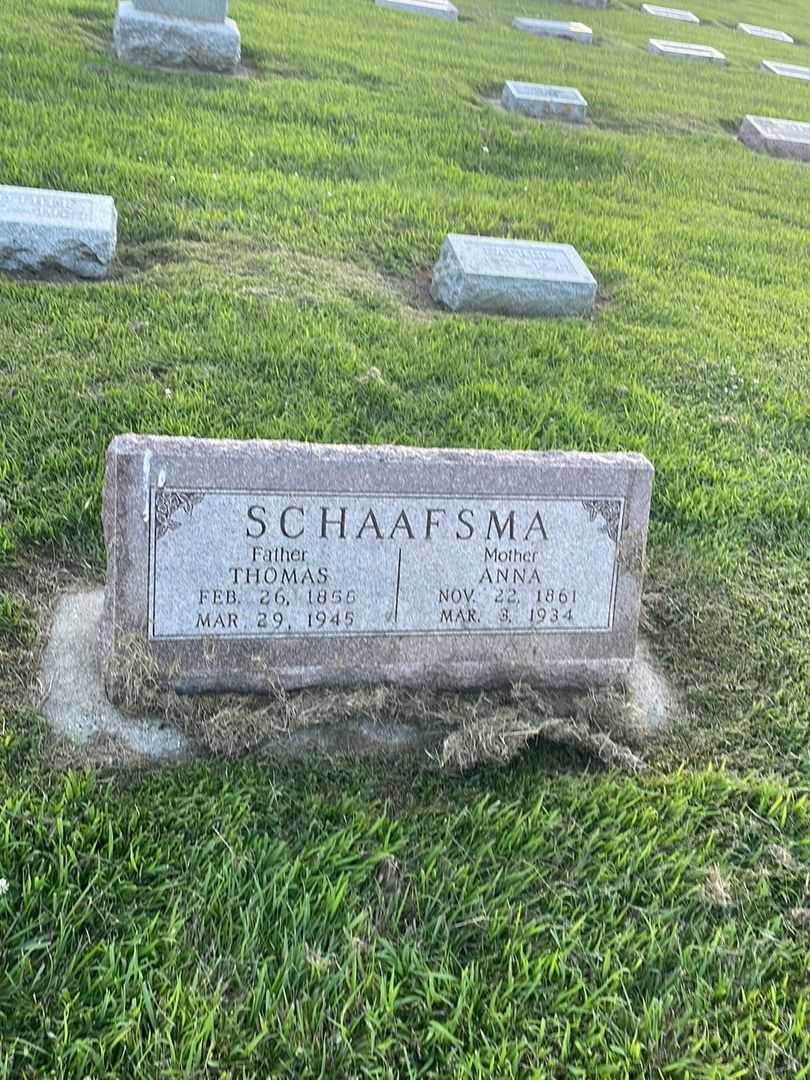 Thomas Schaafsma's grave. Photo 1