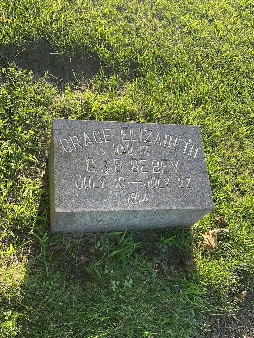 Grace Elizabeth De Bey's grave. Photo 1