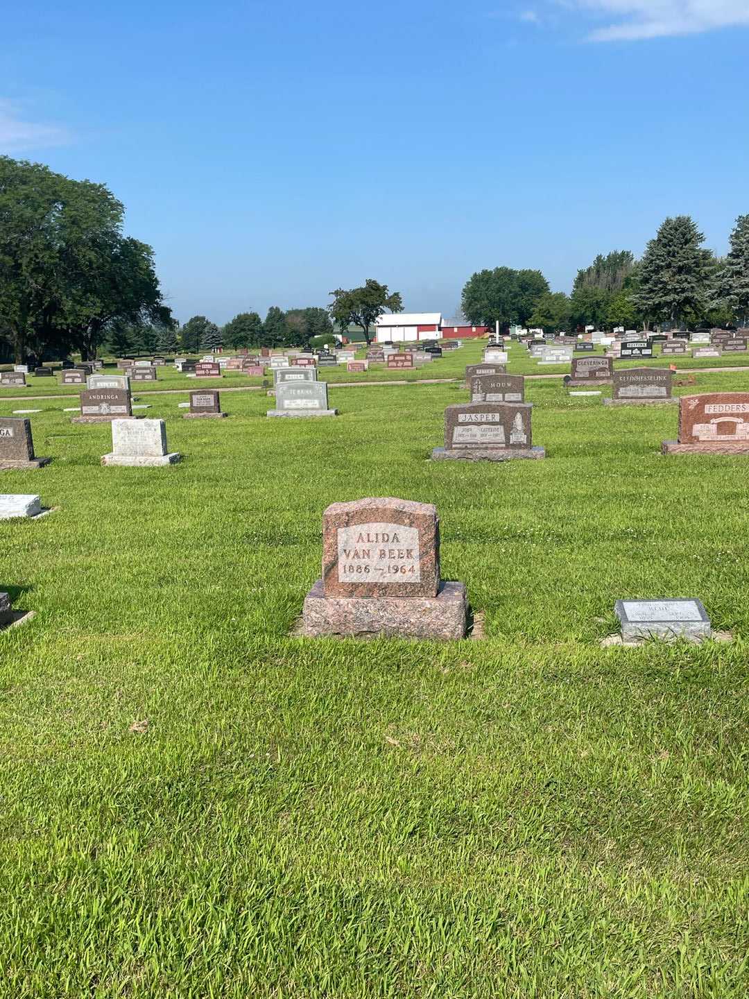 Alida Van Beek's grave. Photo 2