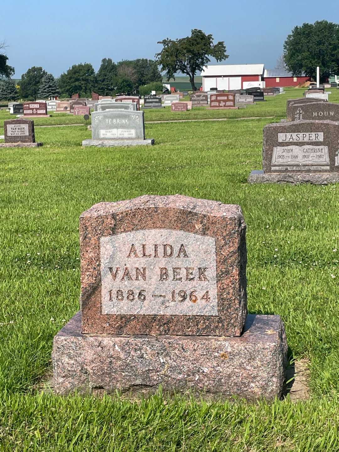 Alida Van Beek's grave. Photo 1