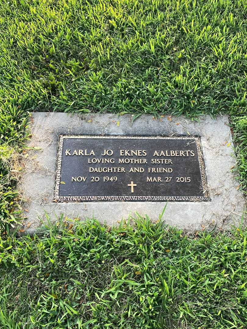 Karla Jo Eknes Aalberts's grave. Photo 1