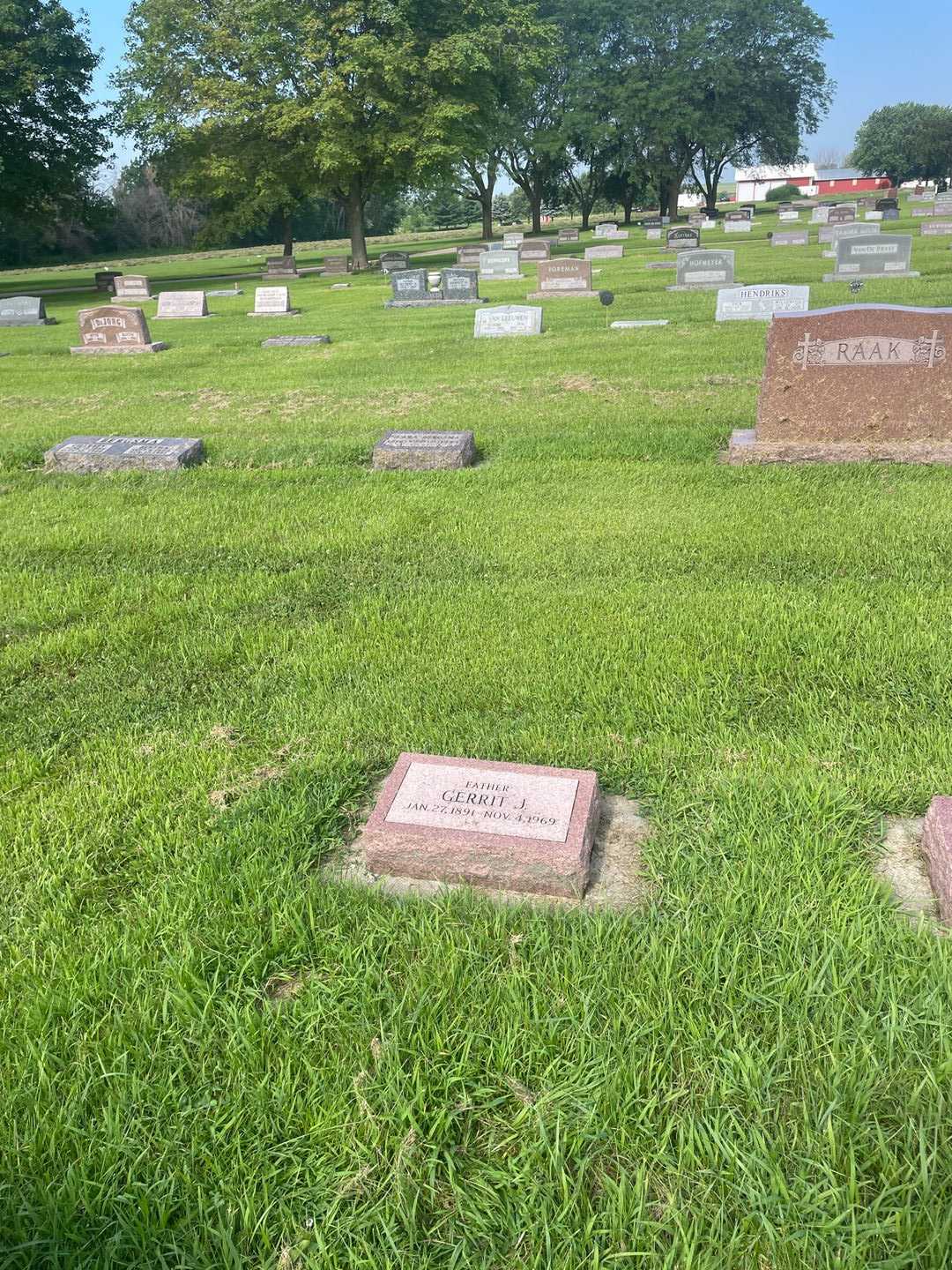 Gerrit J. Raak's grave. Photo 2